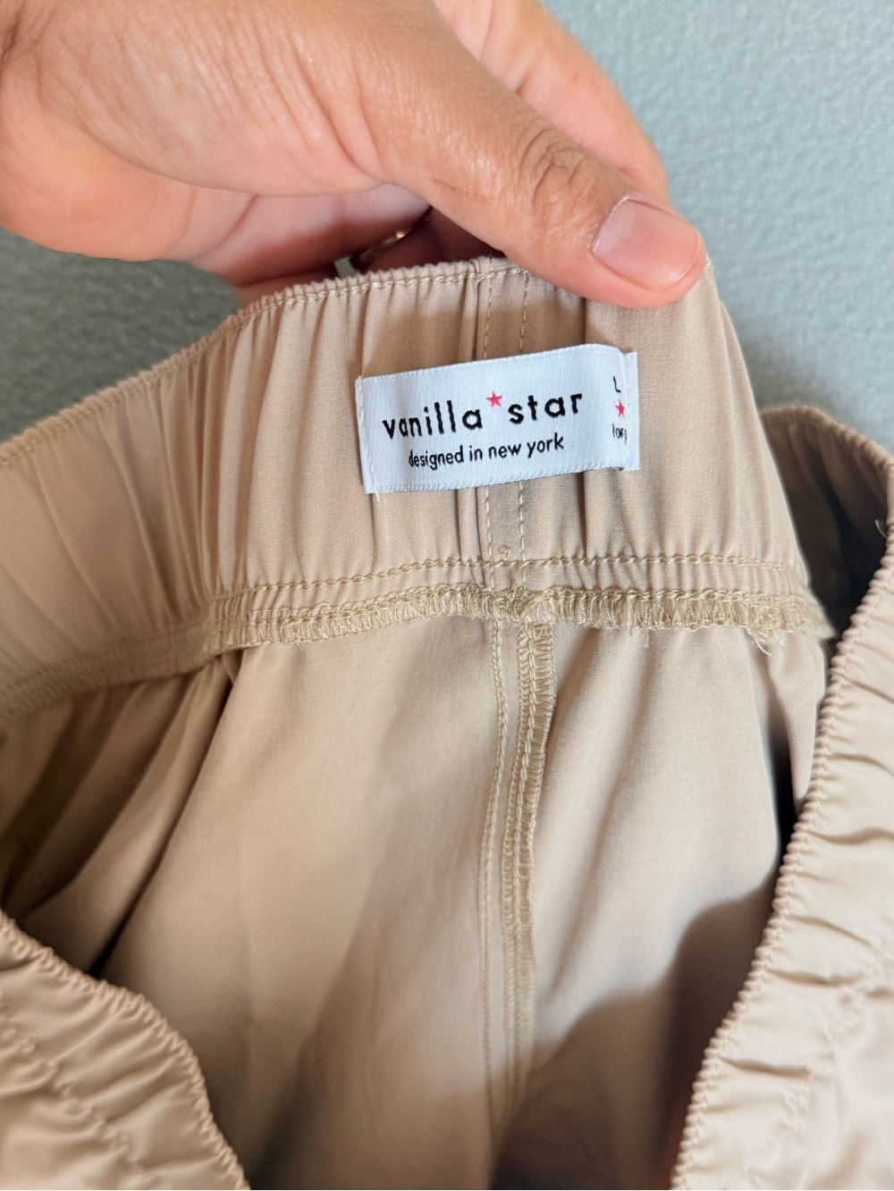 Vanilla Star Beige Drawstring Active pants